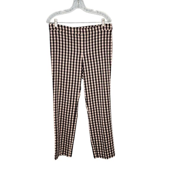 Lauren by Ralph Lauren Black & Cream Check Women's Ankle Pants New With Tags 8 - Picture 1 of 10